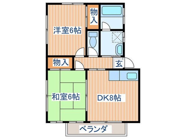 出花レジデンス郷家B棟の物件間取画像